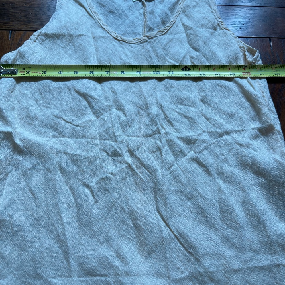 FLAX 100% Linen Fundamental Tank Top Sleeveless Shirt  Minimalist - Picture 3 of 6